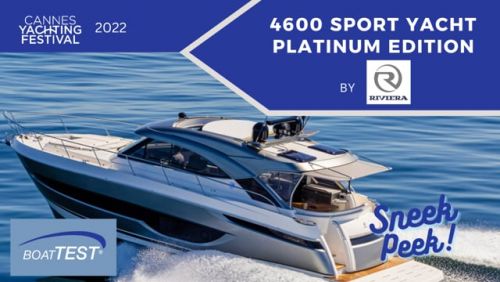 Rivera 4600 Sport Yacht Platinum Edition “Sneak Peek” - Cannes Yachting Festival Video
