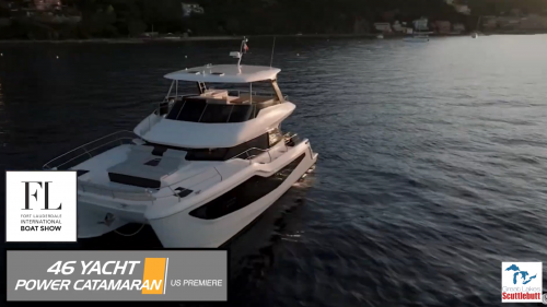 46 Yacht Power Catamaran by Aquila Yachts at FLIBS 2025 | Great Lakes Scuttlebutt Video