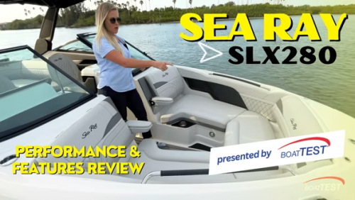 Sea Ray SLX280 Sterndrive 2023 Test and Features by BoatTEST Video